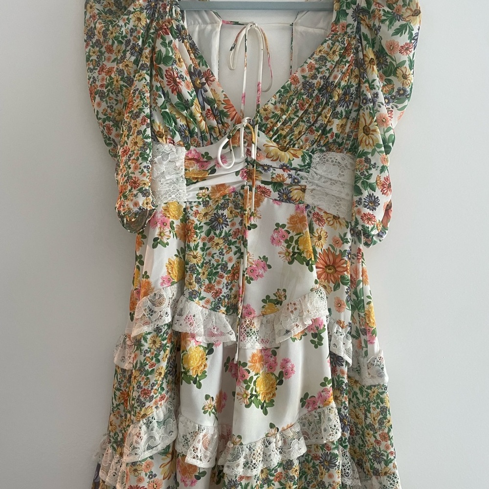 For Love And Lemons Floral Wedding Dress